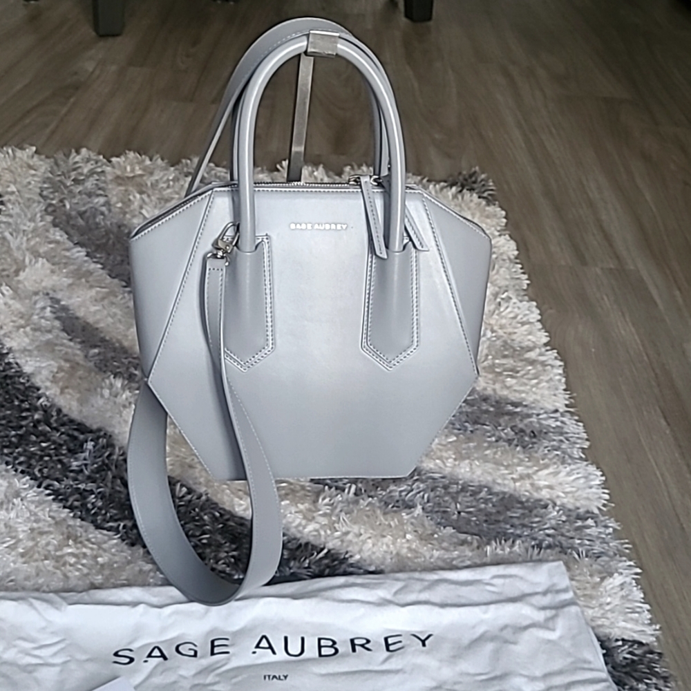Sage Aubrey medium grey Luna handbag